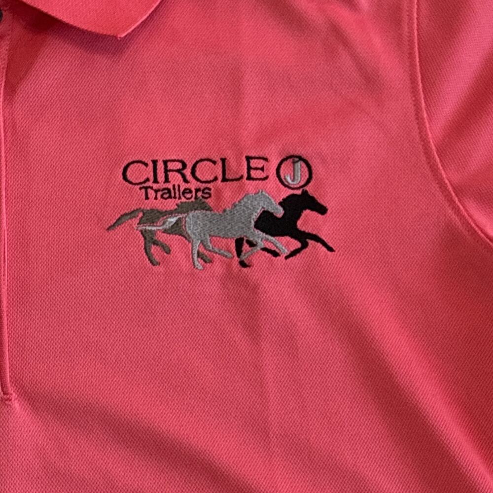 Nike Golf Polo Shirt Large Pink Circle J Trailers - Picture 3 of 5